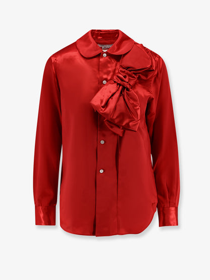 Satin shirt with maxi bow thumbnail