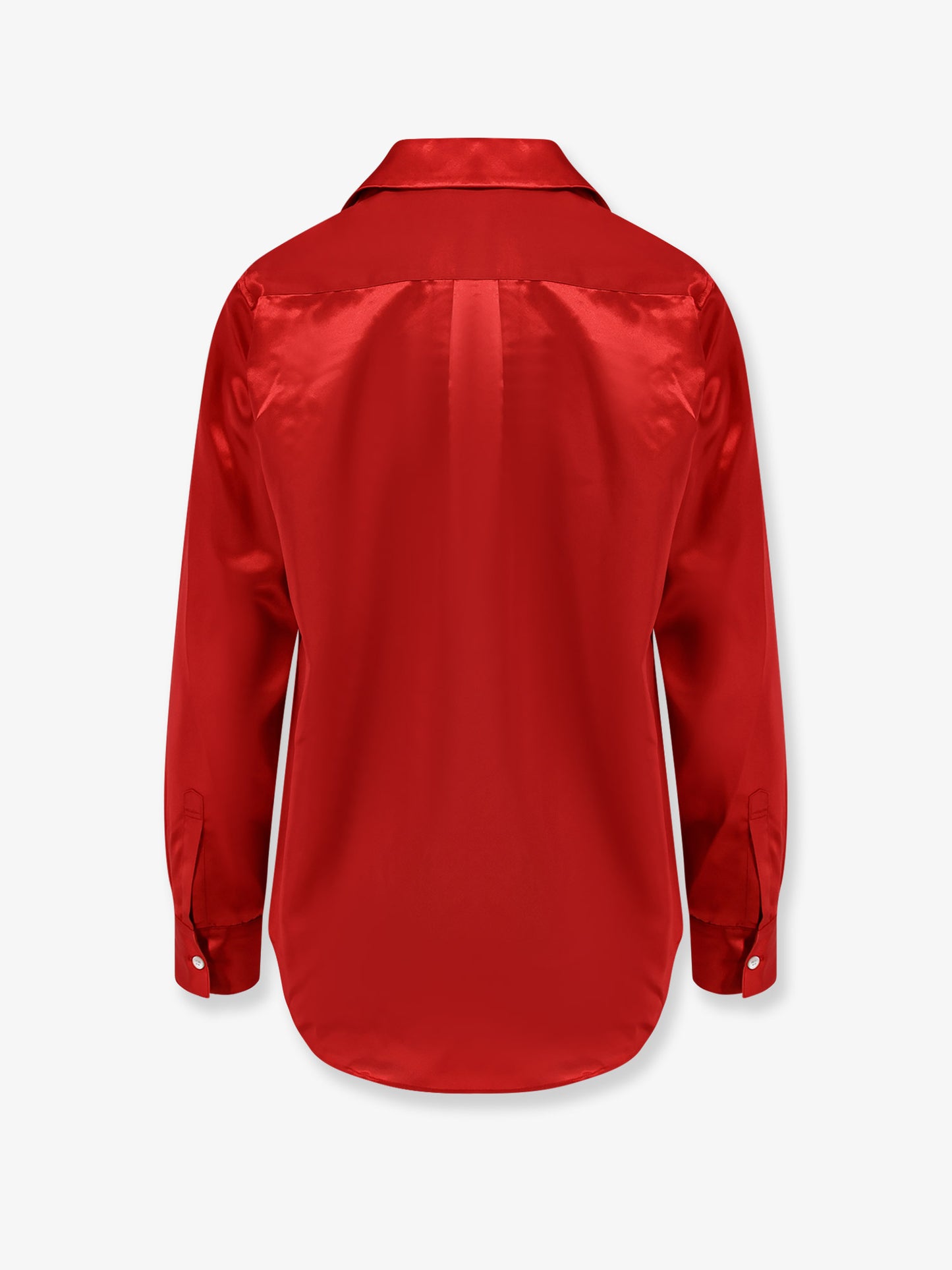 Satin shirt with maxi bow