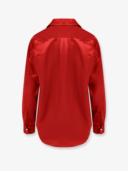 Satin shirt with maxi bow thumbnail