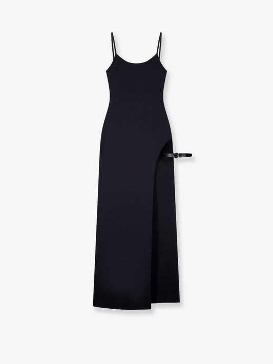 Garter cotton blend long dress