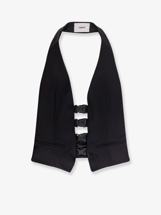 Multi Bukle Waistcoat satin vest