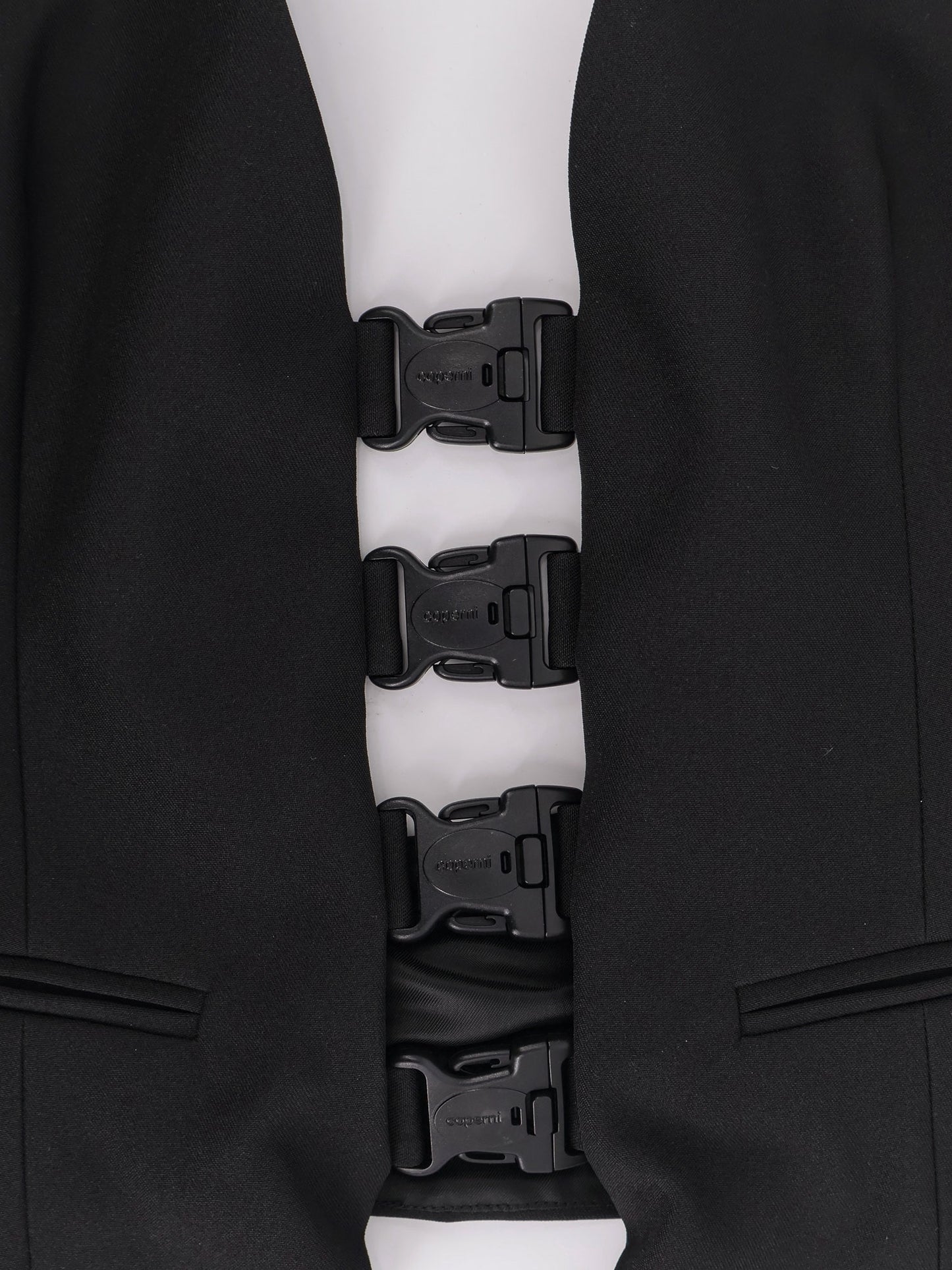 Multi Bukle Waistcoat satin vest