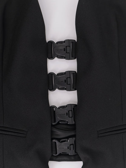 Multi Bukle Waistcoat satin vest thumbnail