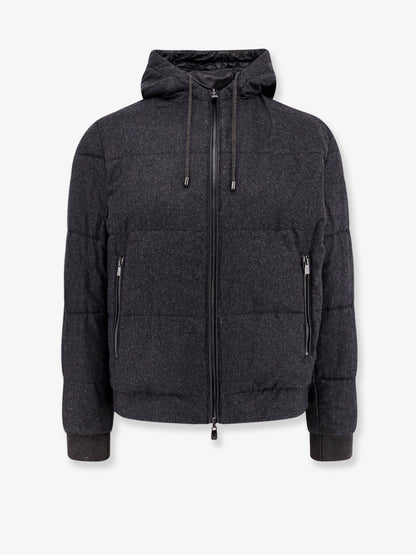 Reversible padded leather jacket thumbnail