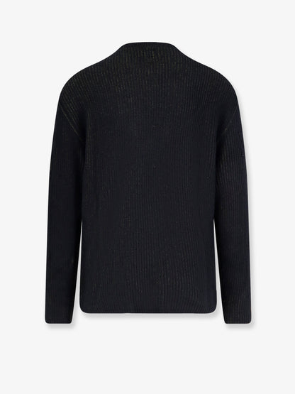 Fleece knit ribbed sweater thumbnail