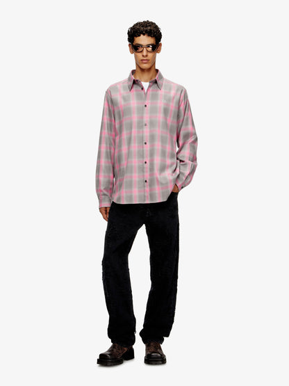 S-Simply Check cotton blend shirt thumbnail
