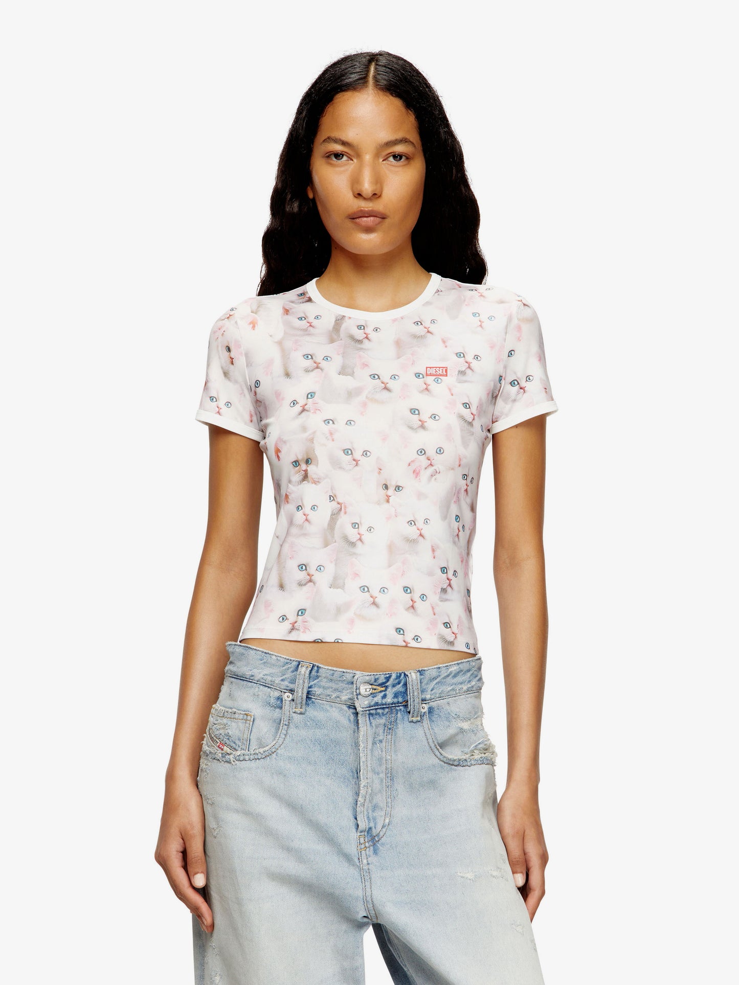 T-Unclau stretch fabric T-shirt