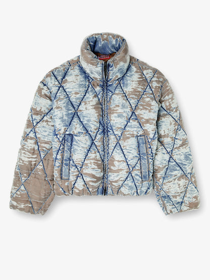W-Kons down jacket with distressed effect thumbnail