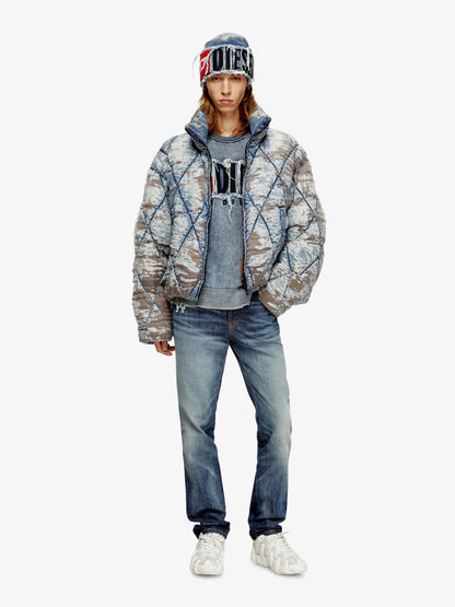 W-Kons down jacket with distressed effect thumbnail