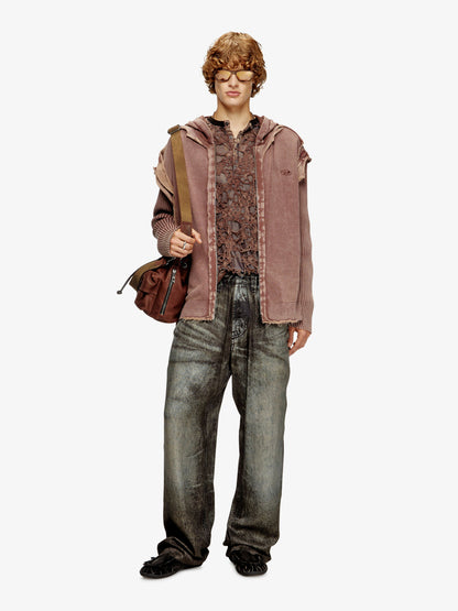 K-Pelto cotton sweatshirt with distressed effect thumbnail