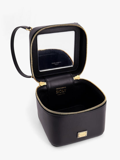 Borsa a mano sicily in pelle iconica targhetta logo thumbnail