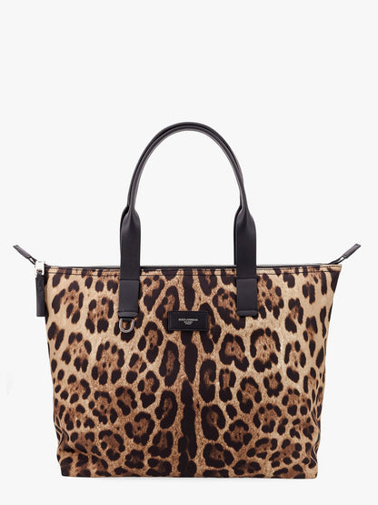 Nylon shoulder bag with animalier print thumbnail