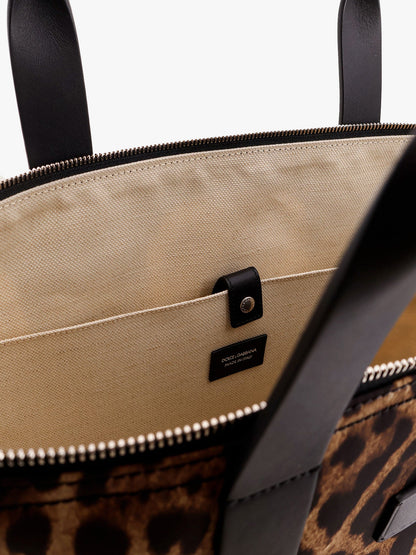 Nylon shoulder bag with animalier print thumbnail