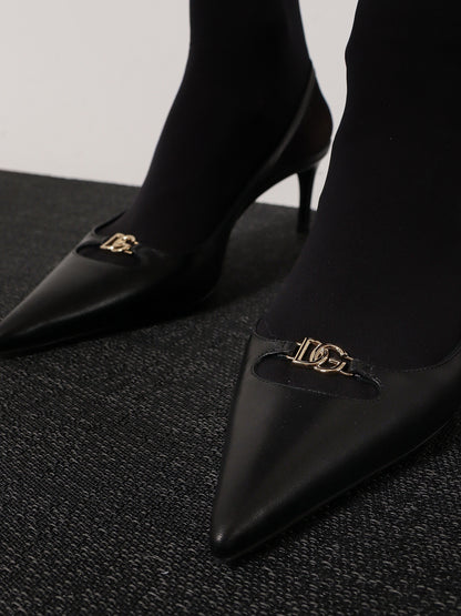 Leather slingback pumps thumbnail