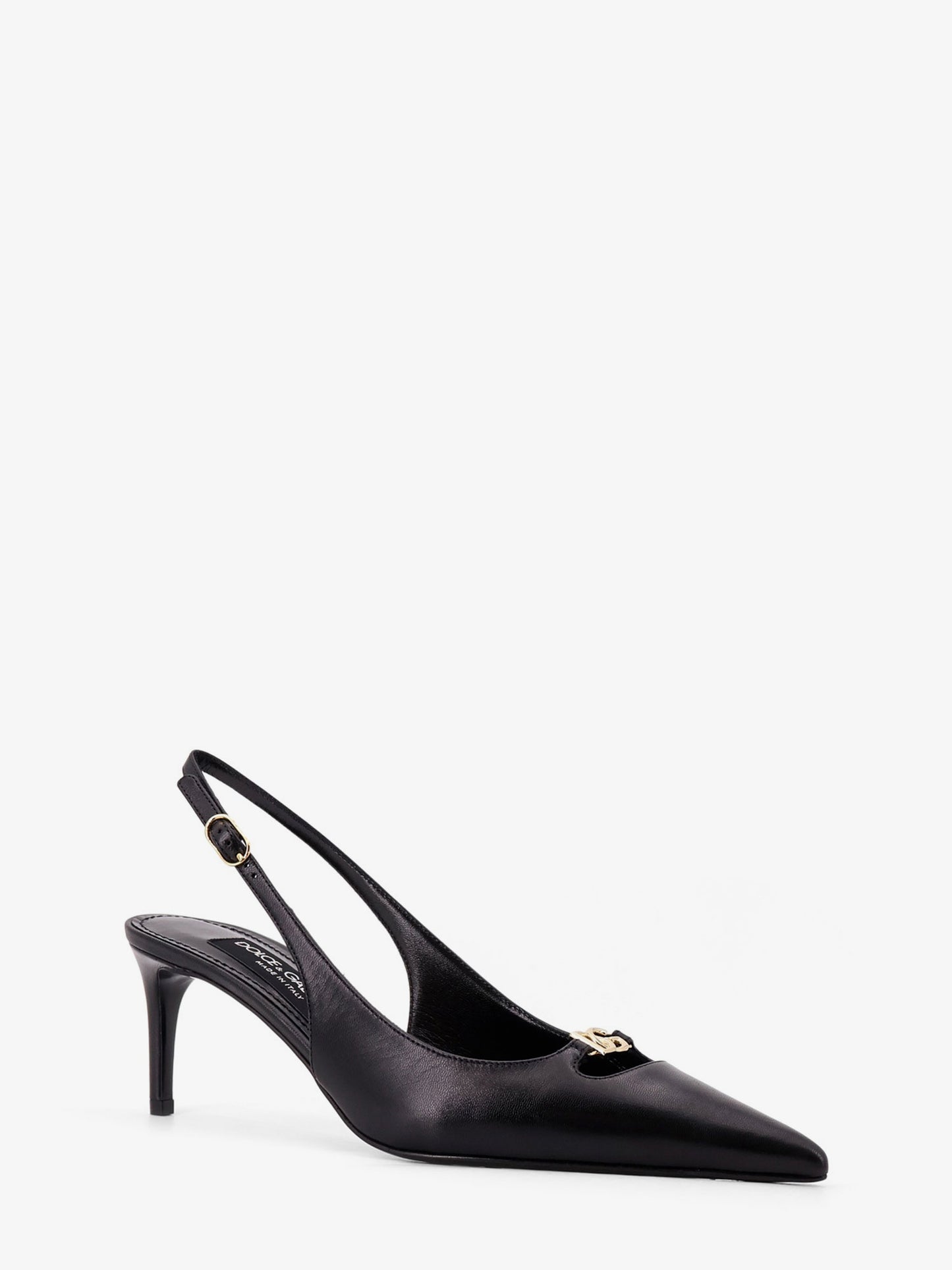 Leather slingback pumps