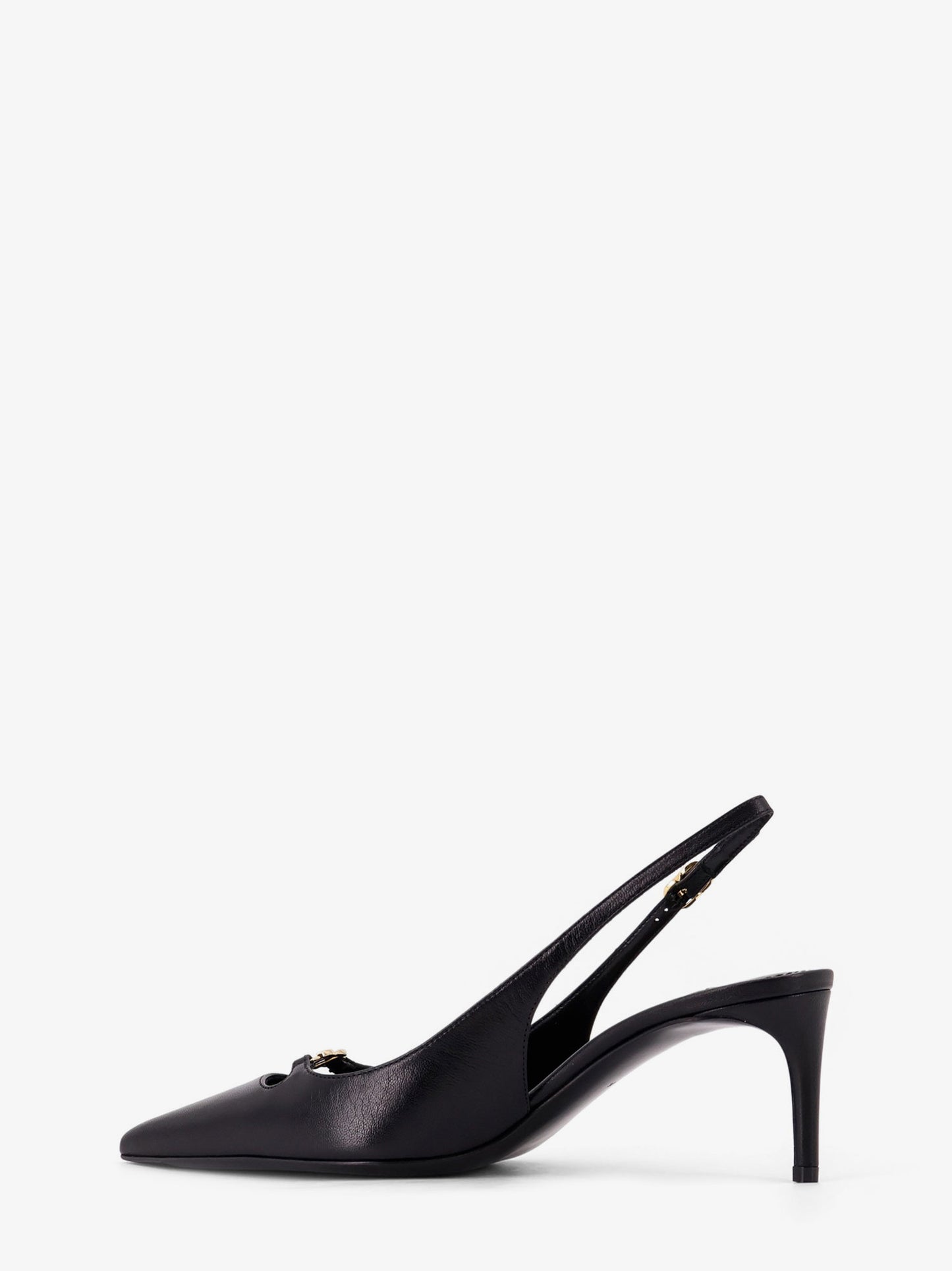 Leather slingback pumps