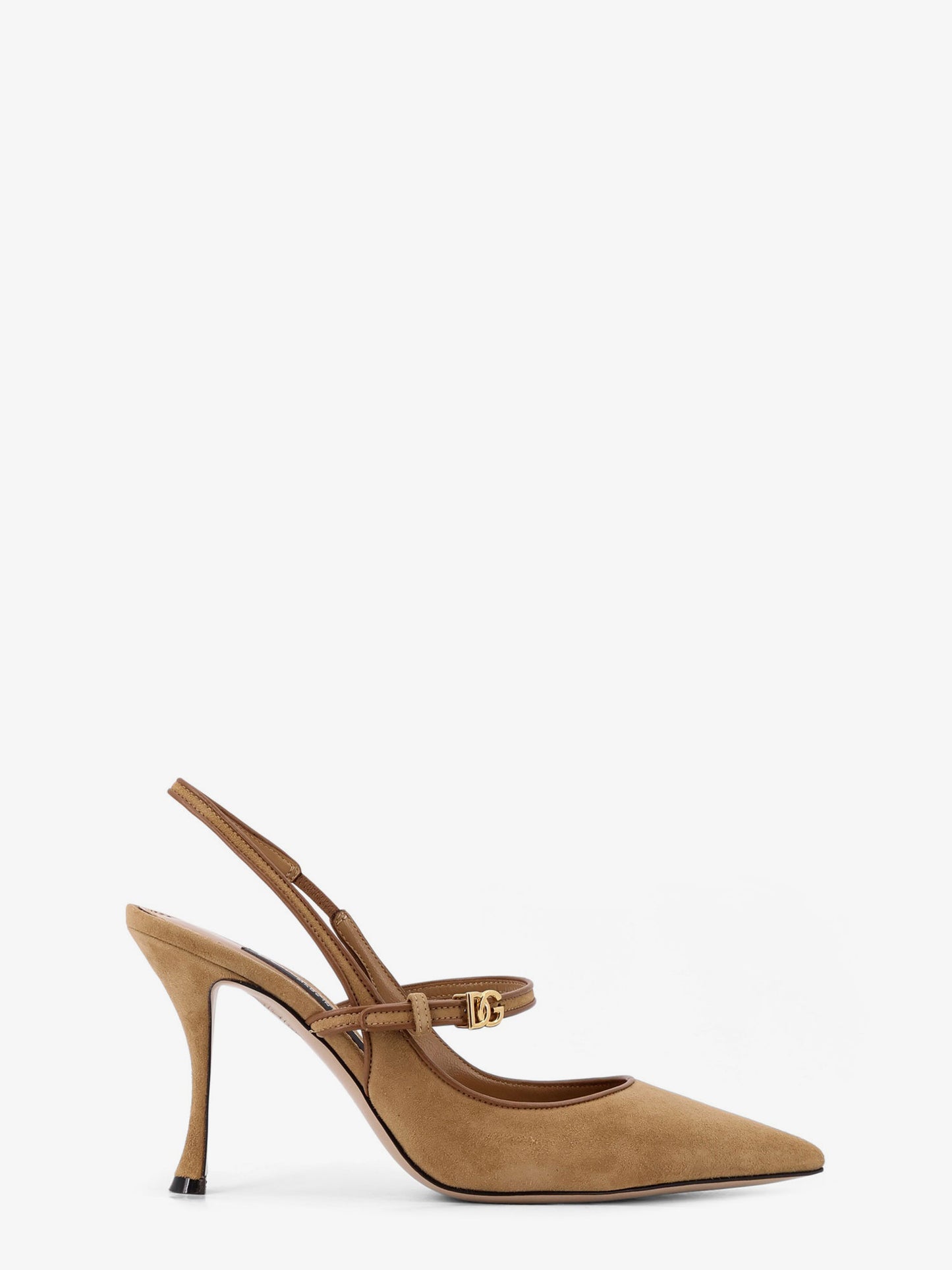 Suede slingback pumps