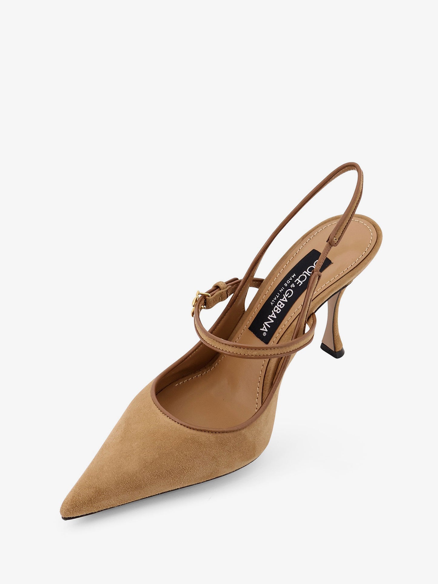 Suede slingback pumps