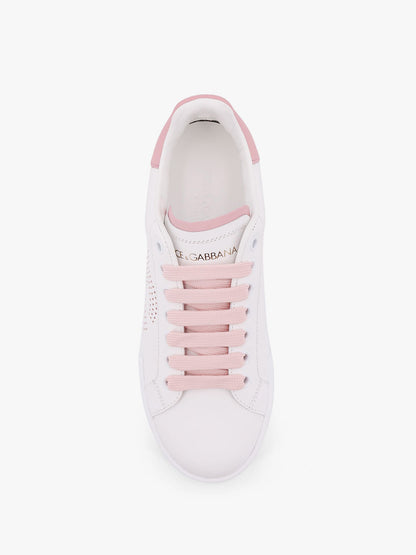 Portofino low-top leather sneakers with lateral monogram thumbnail