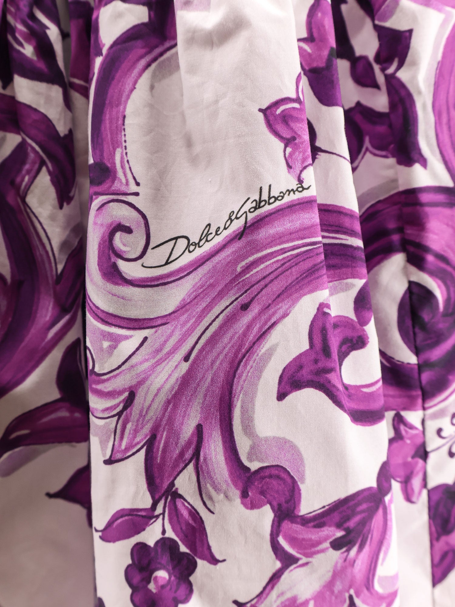 Maiolica cotton skirt with ruffles DOLCE & GABBANA - Nugnes1920