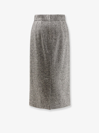 Virgin wool midi pencil skirt thumbnail