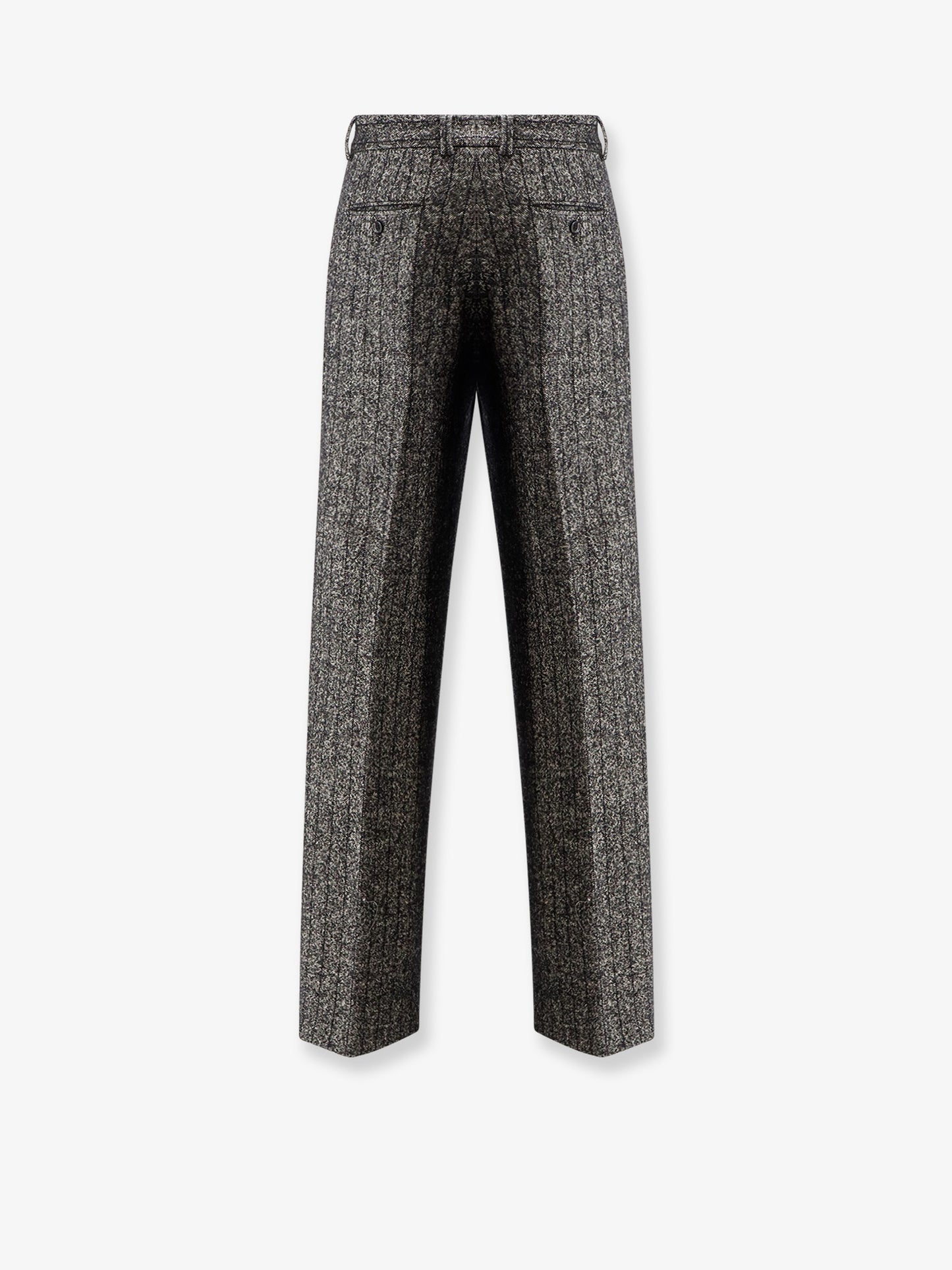 Striped wool blend trousers