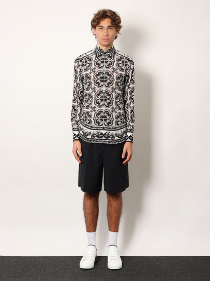 Silk shirt with Maiolica print thumbnail