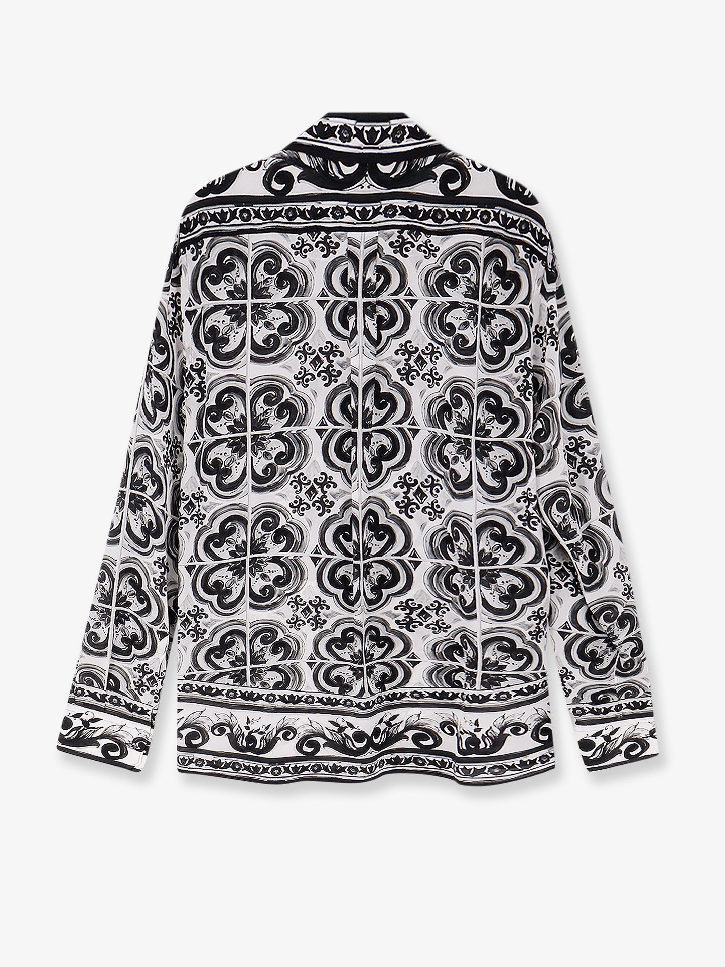 Silk shirt with Maiolica print