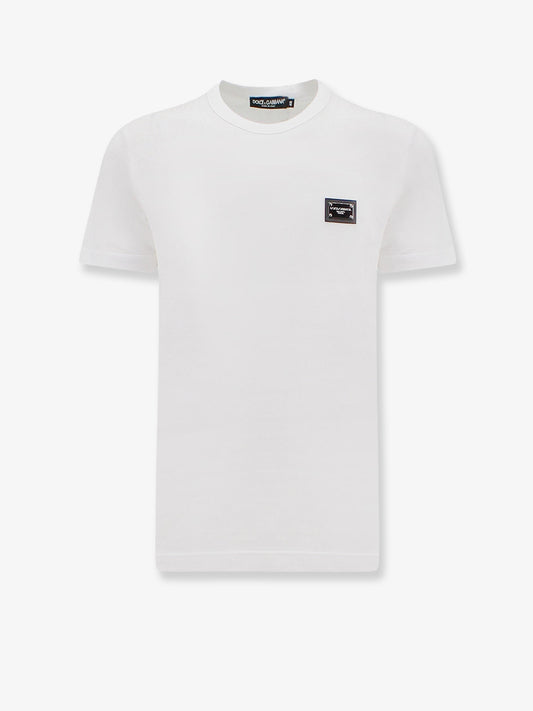 Cotton T-shirt with logo patch
