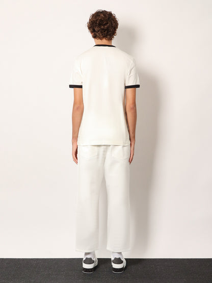 Cotton t-shirt with flocked print thumbnail