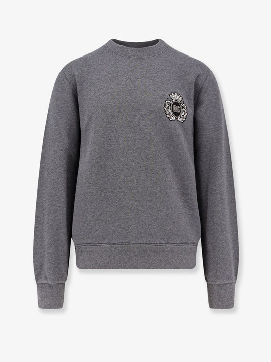 Cotton sweatshirt with logo patch