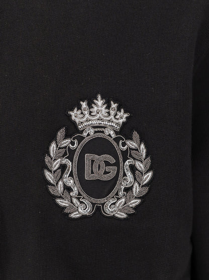 Cotton sweatshirt with logo patch thumbnail