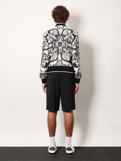 Silk jacket with Maiolica print thumbnail