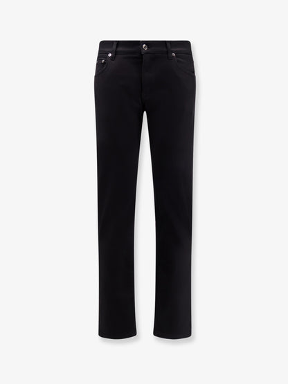 Slim black denim trousers thumbnail