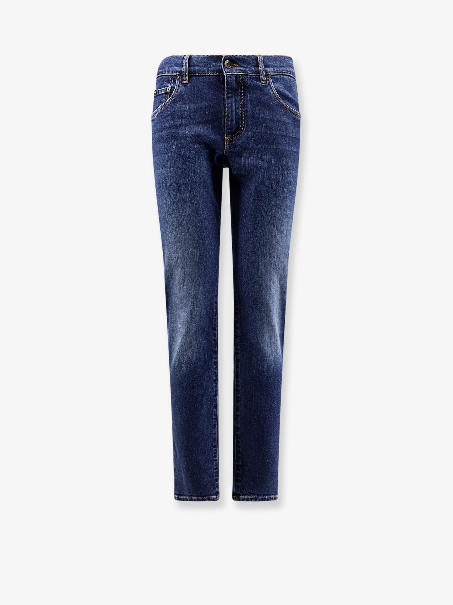 Slim-fit blue denim jeans