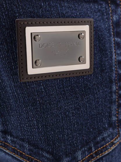 Slim-fit blue denim jeans thumbnail