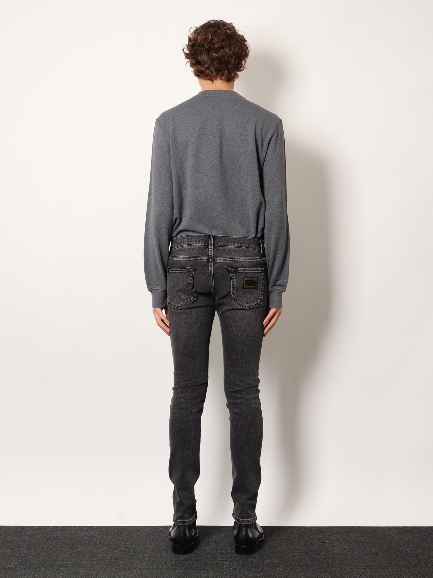 Skinny grey denim jeans