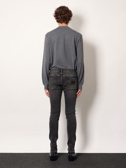Skinny grey denim jeans thumbnail
