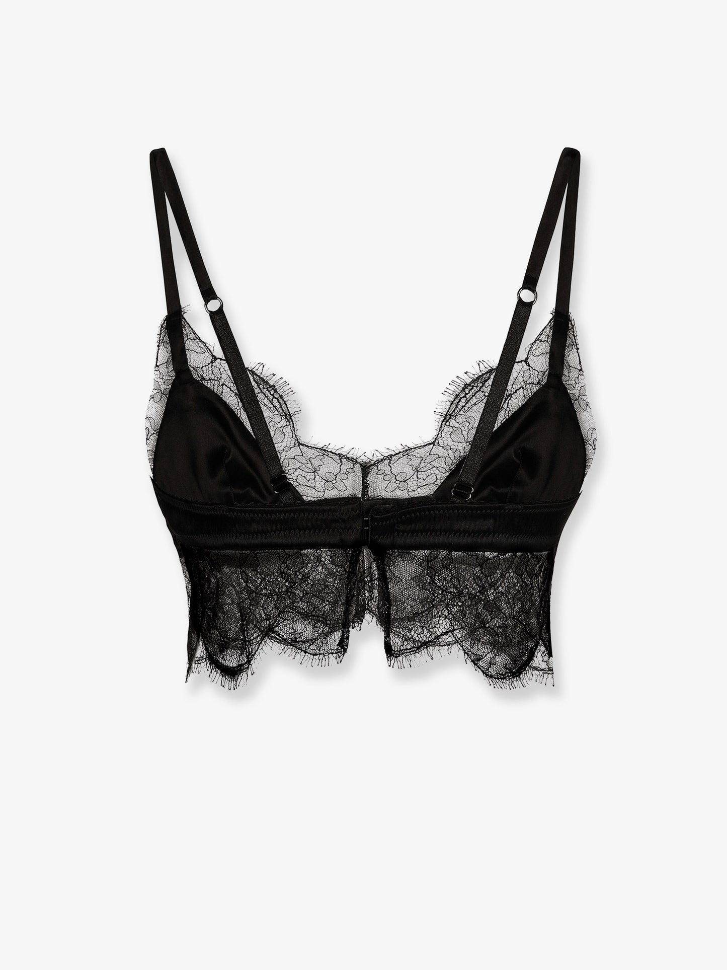 Silk bra with lace inserts