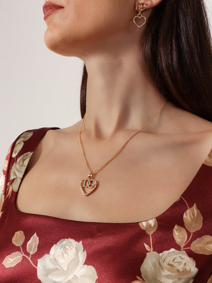 Gold necklace with rhinestones thumbnail