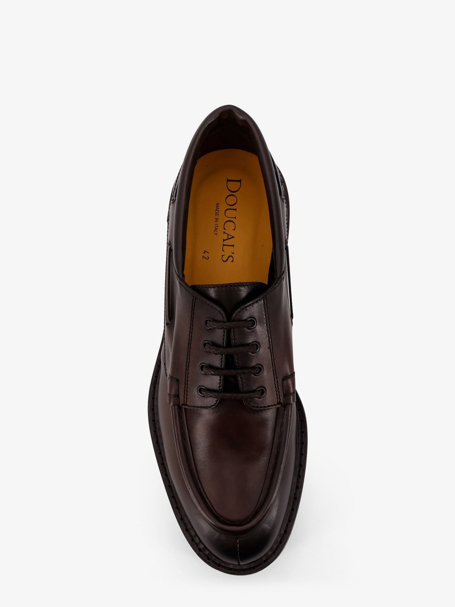 Leather lace-up shoe