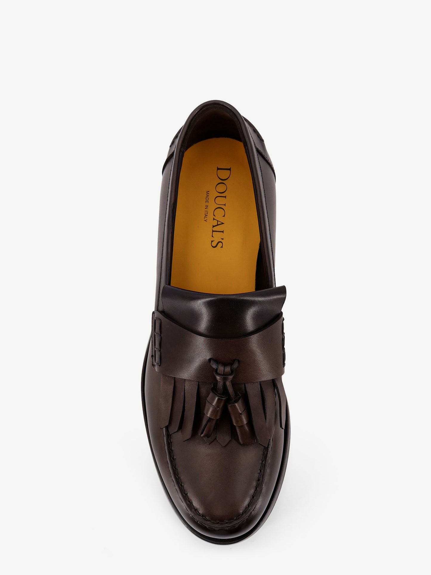 Leather loafers with tassels