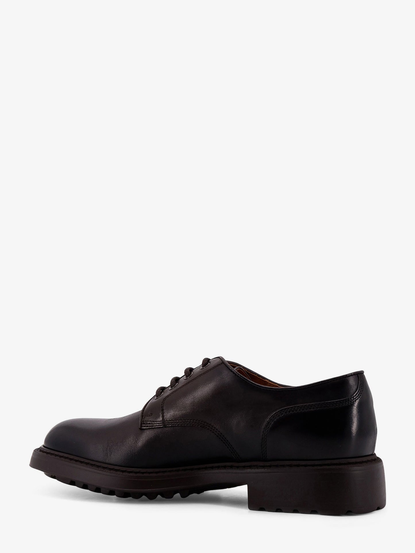 Derby leather lace-up shoe