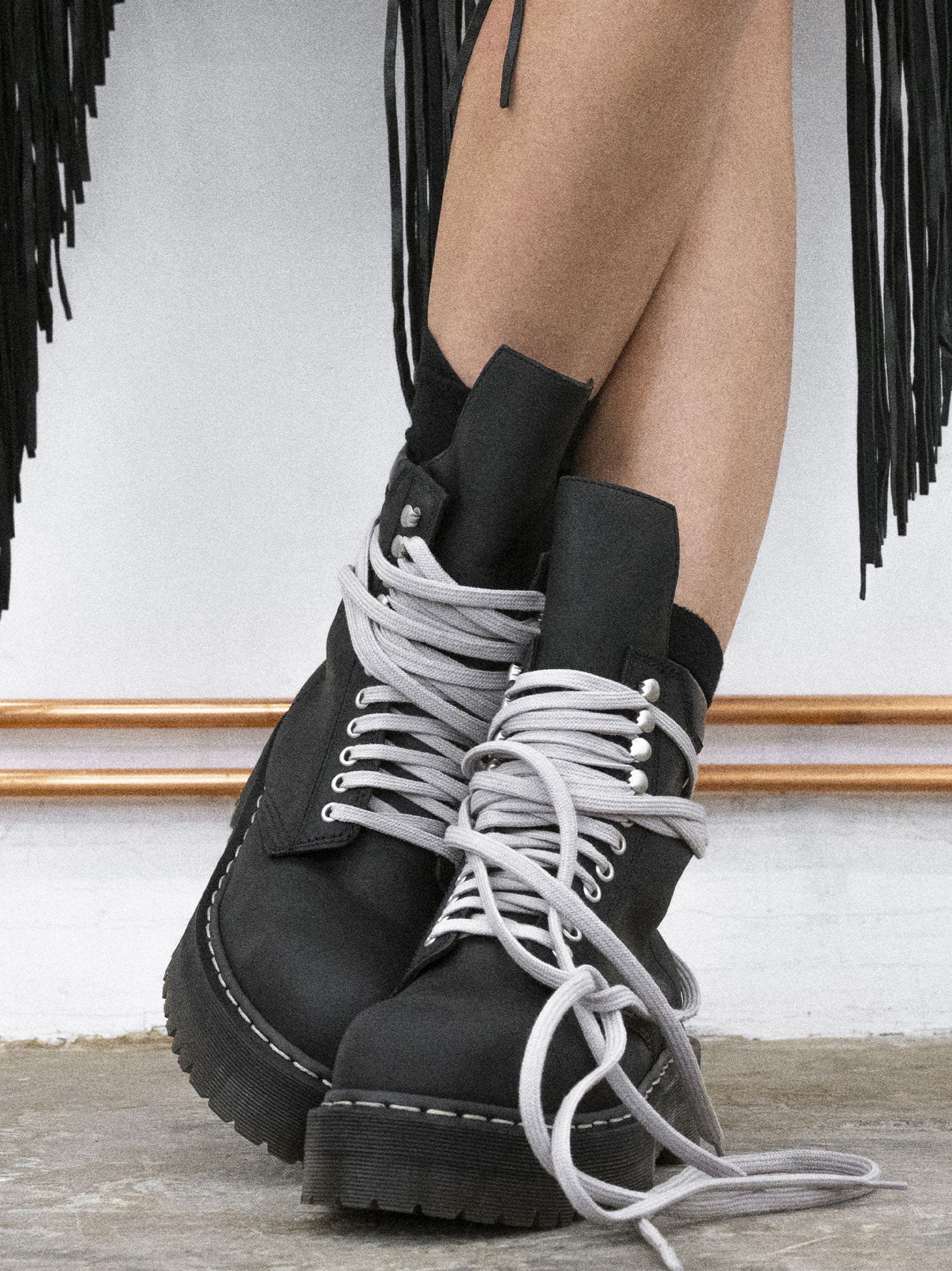 Quad Sole Steel Toe Leather Boot MARTENS X RICK OWENS Nugnes1920