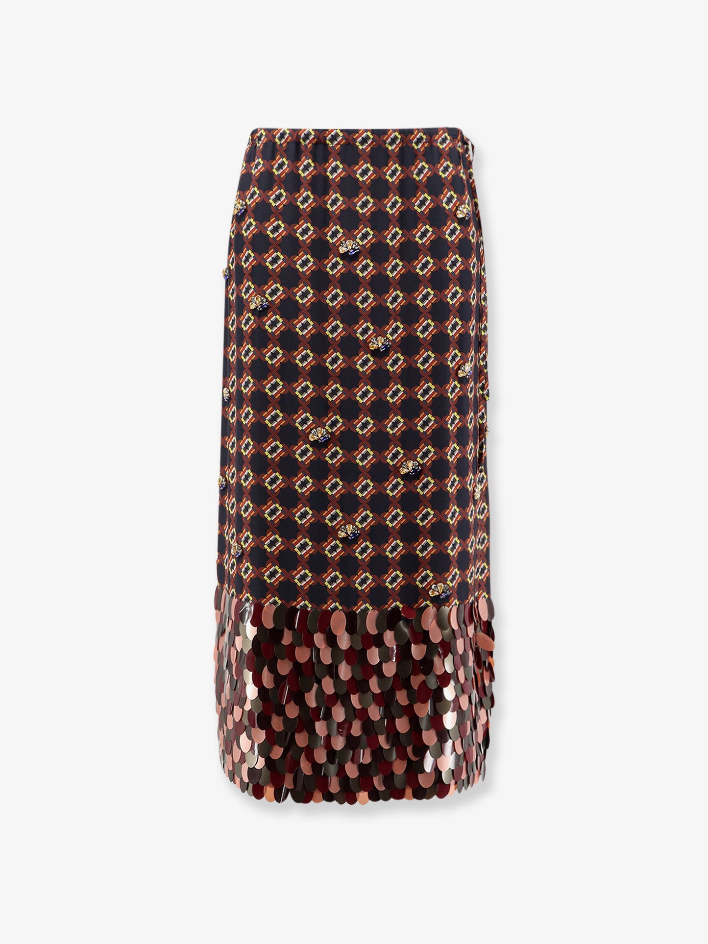 Silk skirt with sequins