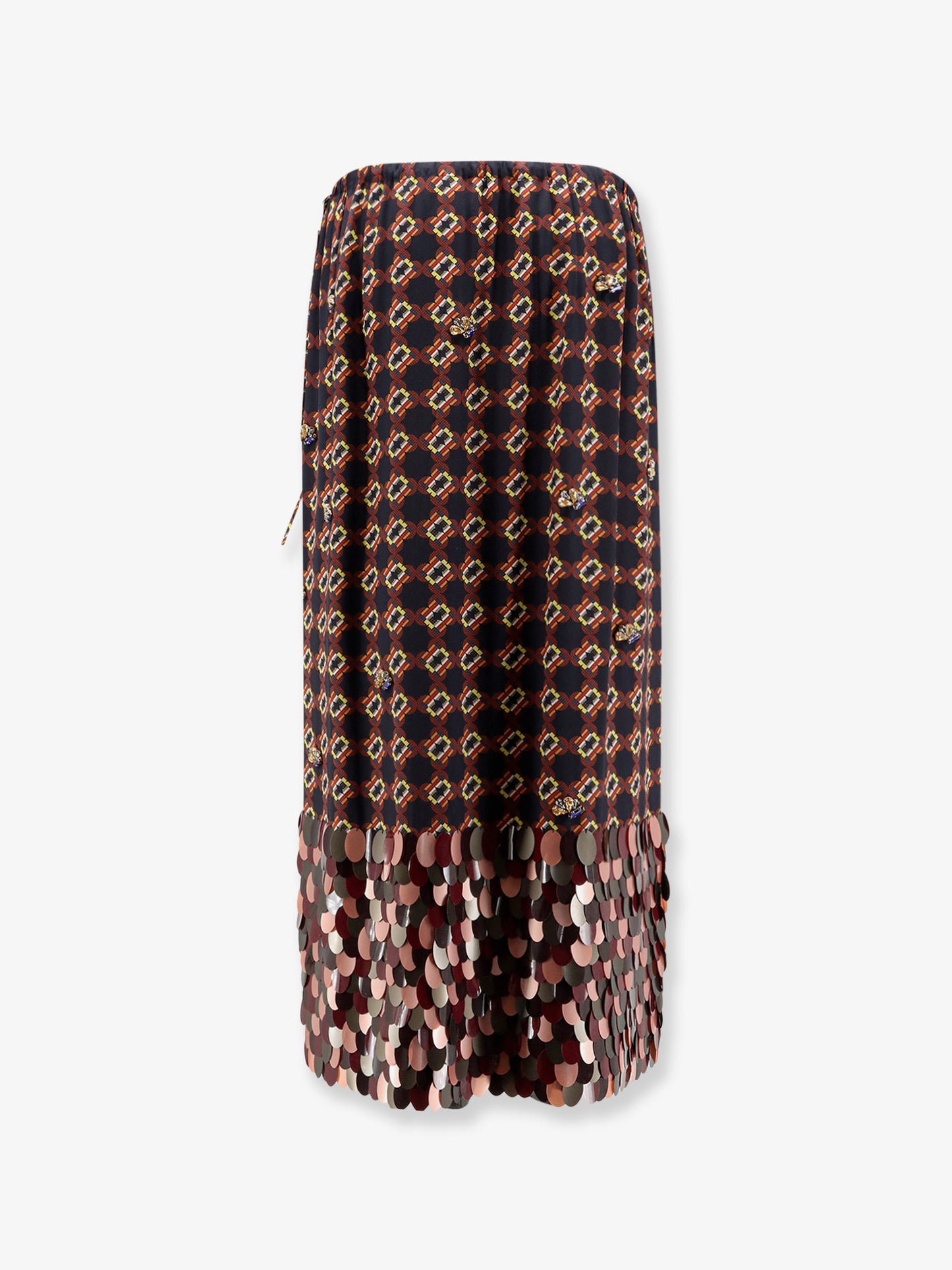 Silk skirt with sequins