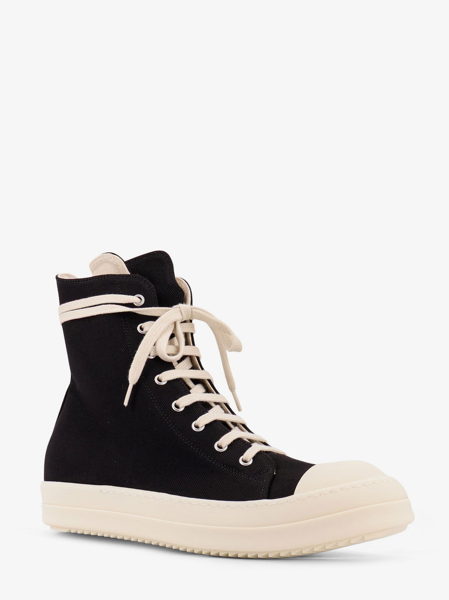 High Top canvas and rubber sneakers
