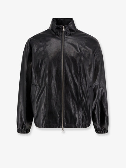 Unisex vegan leather jacket thumbnail
