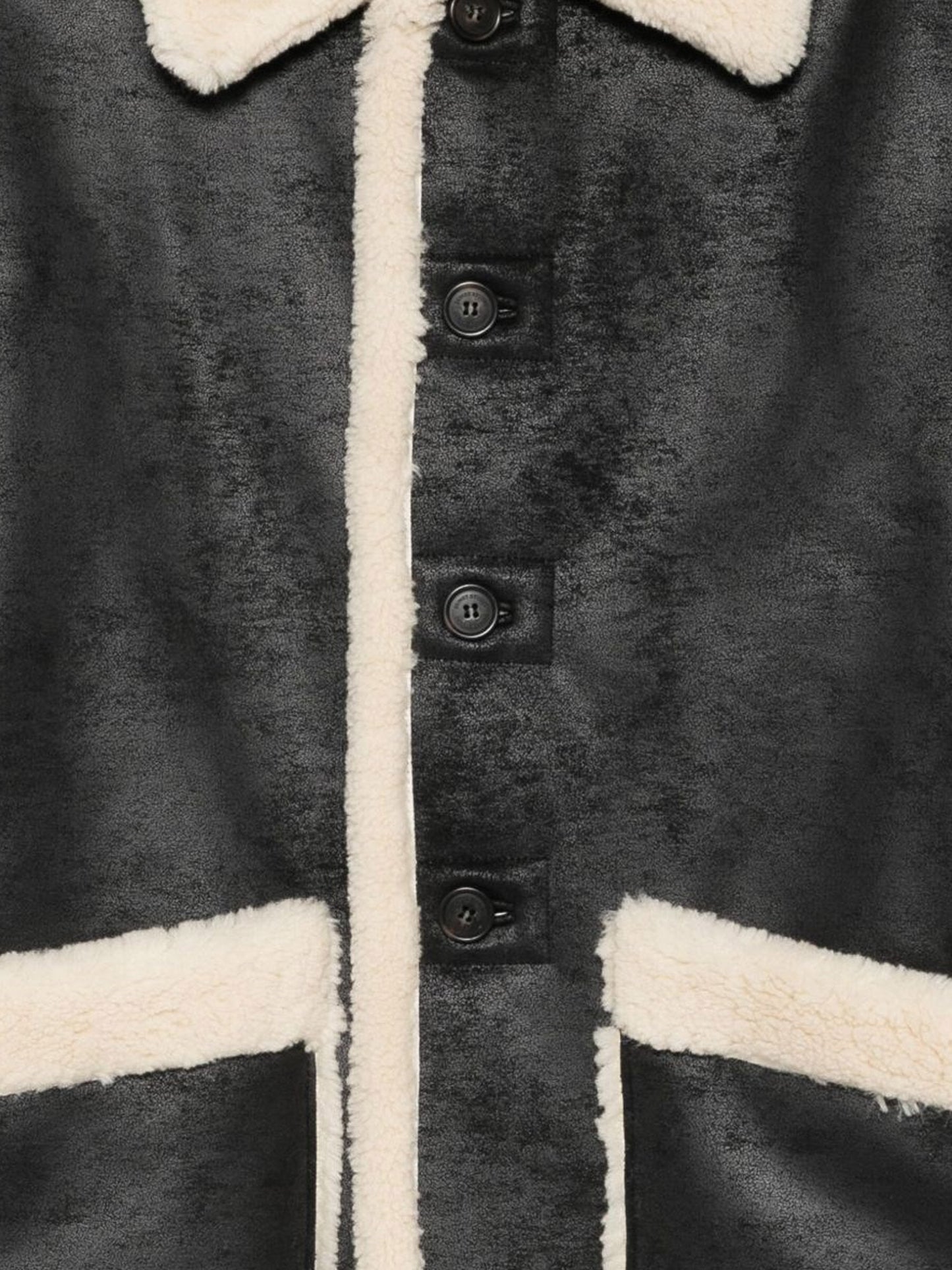 Unisex reversible eco-shearling jacket