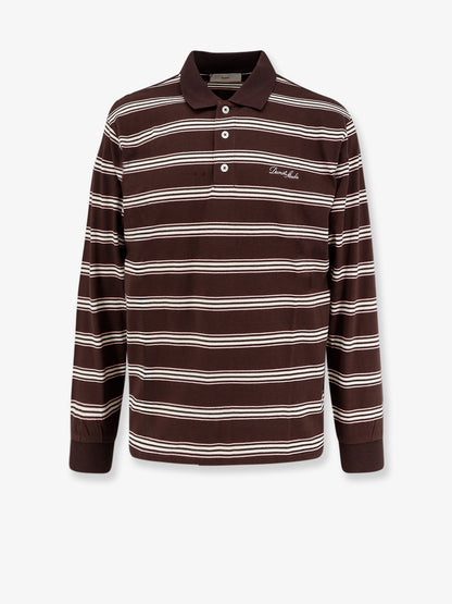 Cotton polo shirt with striped pattern thumbnail